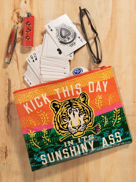 Kick This Day In Its Sunshiny Ass Zipper Pouch