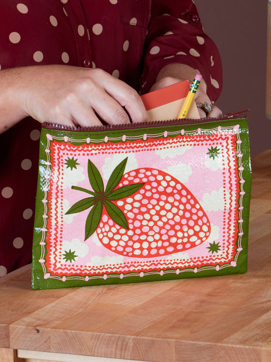 Strawberry Clouds Zipper Pouch