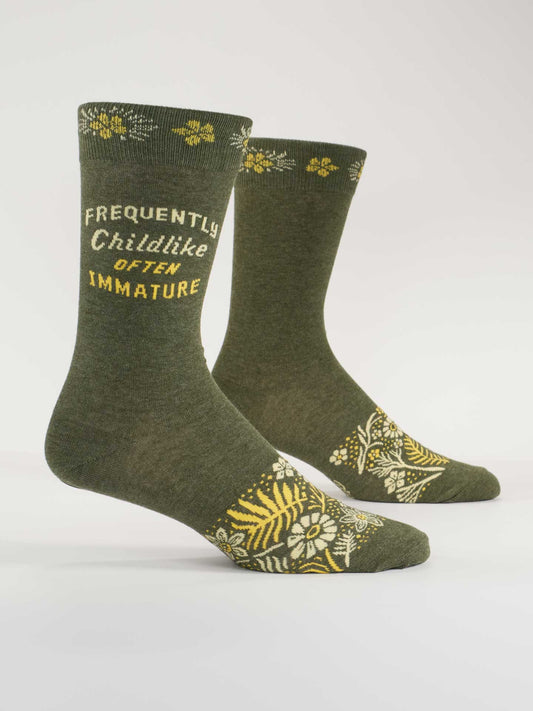 Frequently Childlike Often Immature M-Crew Socks