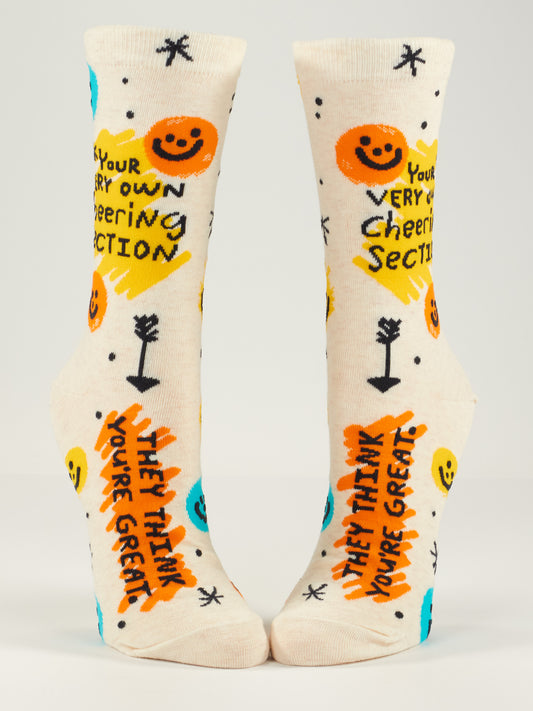 Your Very Own Cheering Section. They Think You're Great. W-Crew Socks