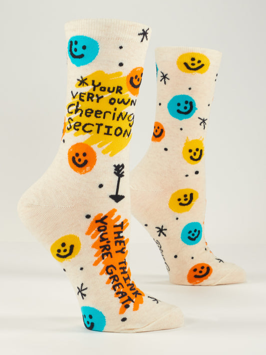 Your Very Own Cheering Section. They Think You're Great. W-Crew Socks