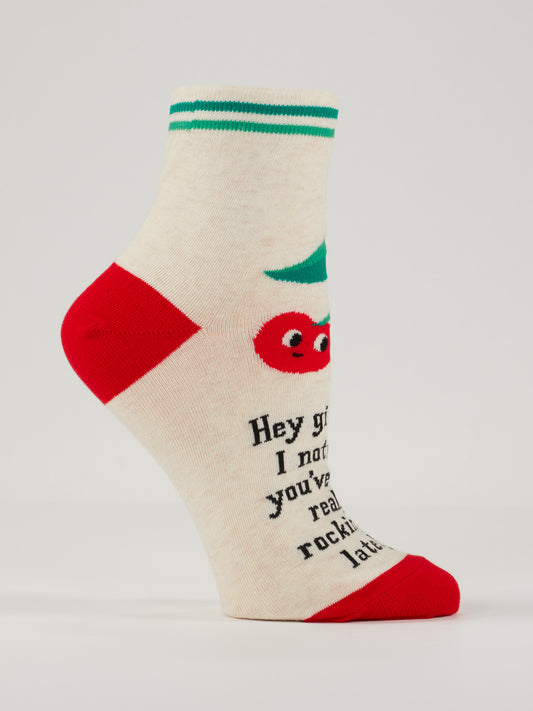 Hey Girl Hey! I Noticed You've Been Really Rocking It Lately. W-Ankle Socks