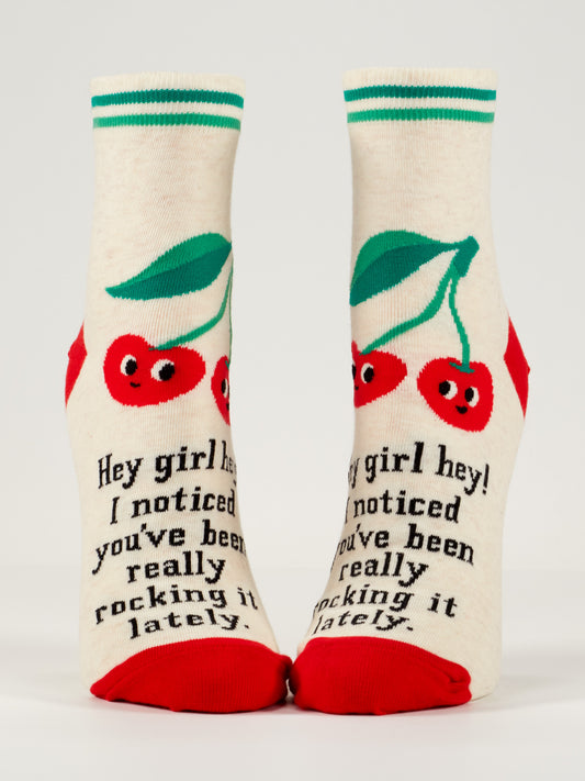 Hey Girl Hey! I Noticed You've Been Really Rocking It Lately. W-Ankle Socks